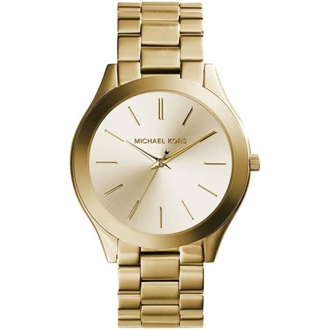 michael kors slim runway ladies watch gold|Michael Kors women's runway watch.